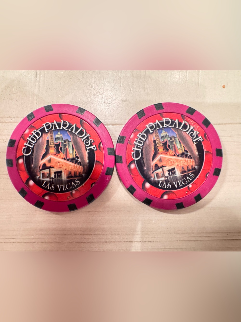 Former Club Paradise Gentlemen’s Club Poker Chip Set 100 – Las Vegas Collectible
